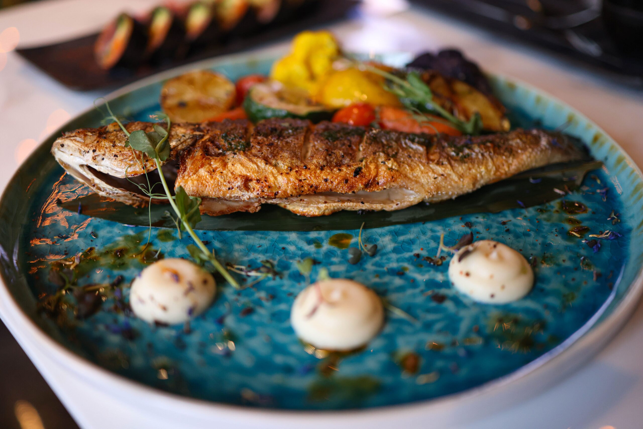 Snapper grilled fish