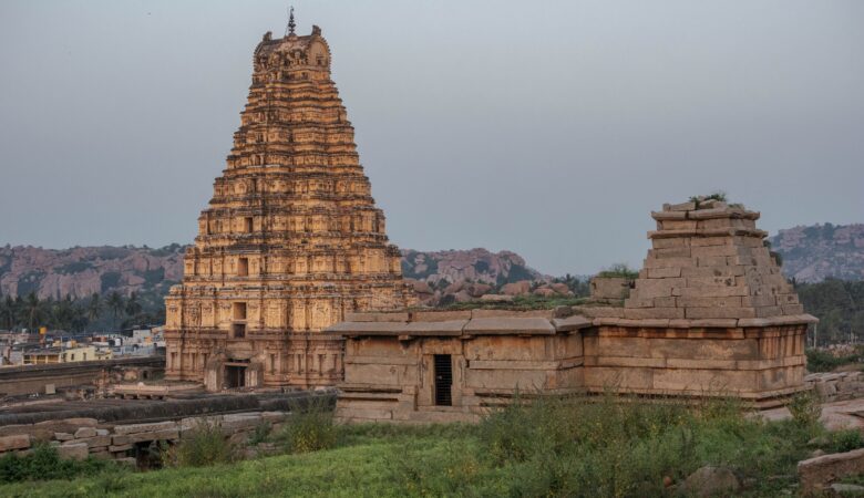 Virupaksha Temple in the historical city of Hampi,